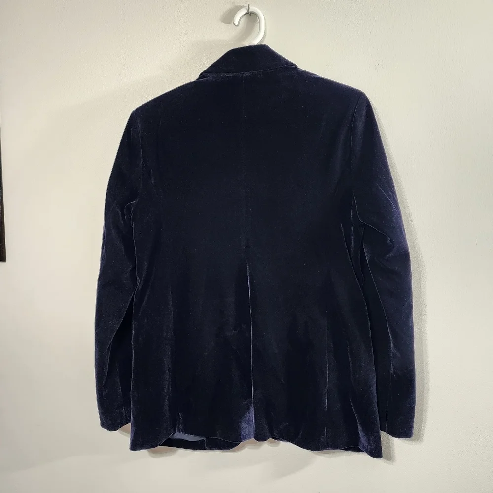 NWT Rollas Marmont Velveteen Blazer In Navy